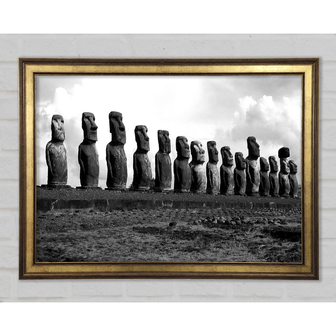 Gerahmtes Poster Easter Island Statues