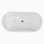 Baignoire autoportante de 60 po en acrylique, baignoire autoportante ovale avec drain chromé Toe-Tap et trop-plein à fente classique, certifié Cupc, blanc brillant 25A02-60