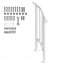 1-2 Step Handrails for Outdoor for Seniors Porch Deck Retro Arch White