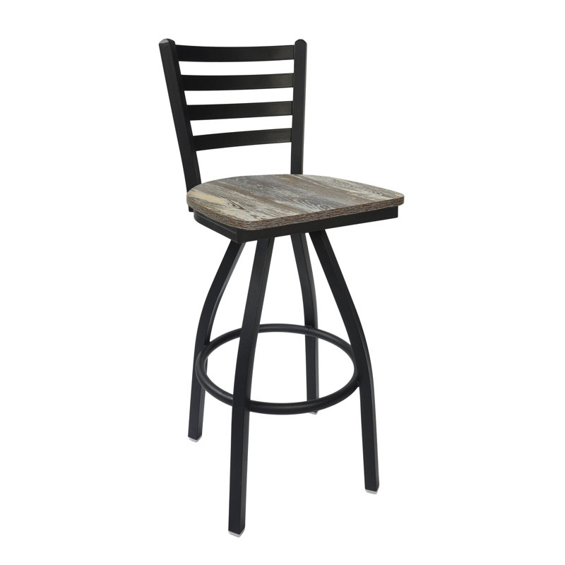 Tabouret de bar pivotant Luther, Brun