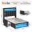 Upholstered Platform Bed with Storage Headboard , 2 Storage Drawers & Footboard Cabinet, Charging Station and LED Lights-15558493-15558498