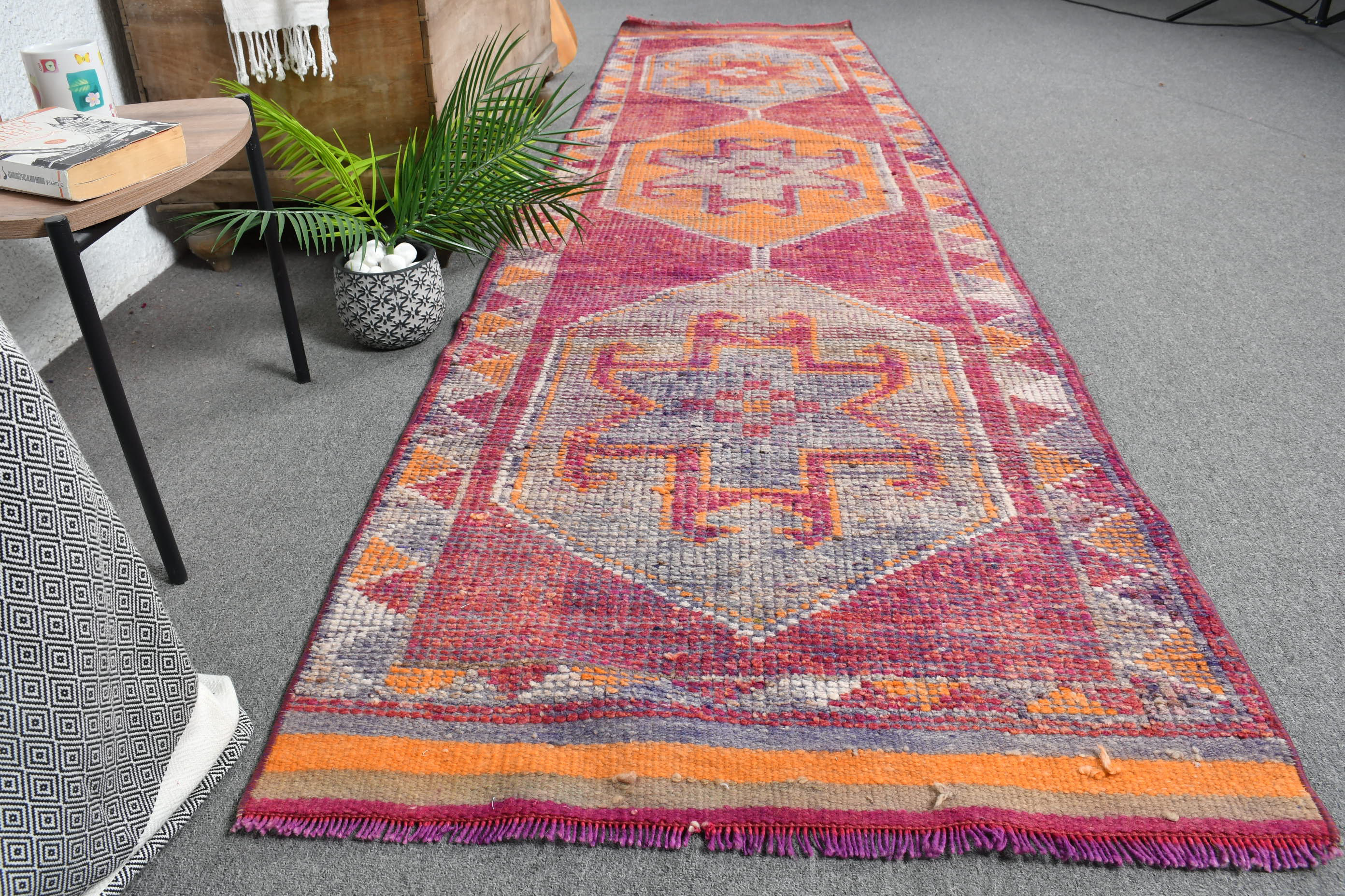Dakota Fields Handwoven Turkish Runner Rug in Orange with Bohemian ...