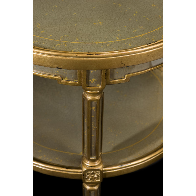 Eglomisé Glass End Table