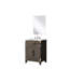 Meuble-lavabo en chêne brun avec plateau en acrylique, 24 po L 18 po x P 18 po, miroir, robinet inclus
