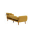 Élégant canapé moderne couleur moutarde en polyfibre canapé convertible 1pc lit pieds en bois salon salon meubles d'invité