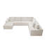 Siège de canapé modulaire 137,8 x 104,3 po, canapé rembourré et compressé pour le salon, la chambre à coucher, l’appartement, aucun assemblage requis, combinaison gratuite de 4 PC, tissu en velours côtelé moelleux-1298533733