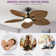 Bay Isle Home? 52" Tropical Ceiling Fan With Light & Remote, LED Tri-Colour Temperature