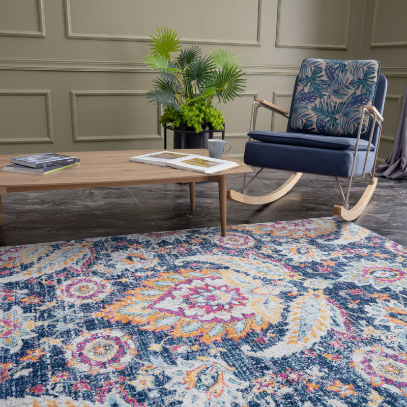 Marrakech Vintage Rugs in Multicolour | 420, Rectangle 120 x 170cm