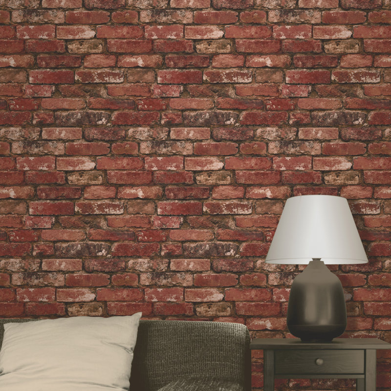 Esplen 10m x 52cm Wallpaper Roll, Red