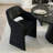 6 - Person Dining Table Sets With Round Table & 6 Upholstered Fabric Chairs-428127450-429212673