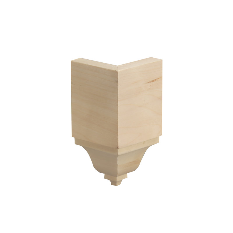 Unfinished Wood Inside Corner Crown Connector Block