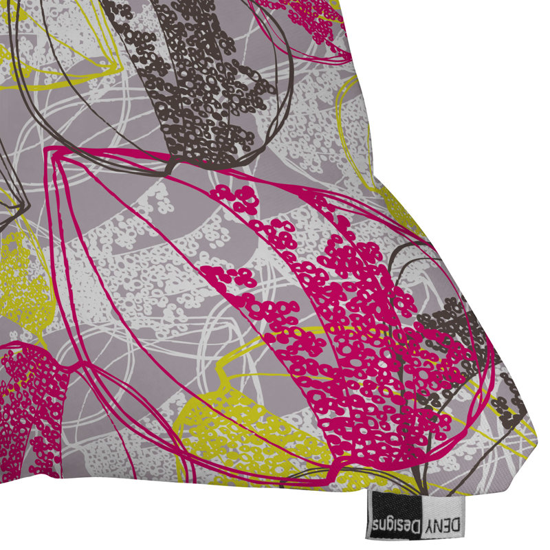 Retro Leaves Throw Pillow, 20" x 20"