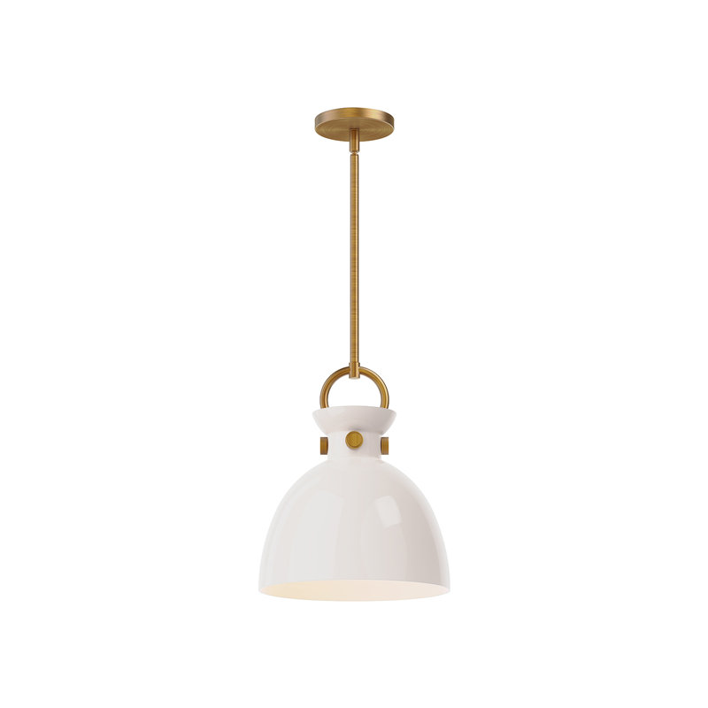 Tinka 1 - Light Single Pendant, Aged Gold, 12.75" H x 10.5" W x 10.5" D