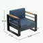 Chaise d'extérieur avec accoudoirs et coussin moelleux-853074234