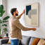 Geometric Harmony Minimalist - Wrapped Canvas-131761378-131761379