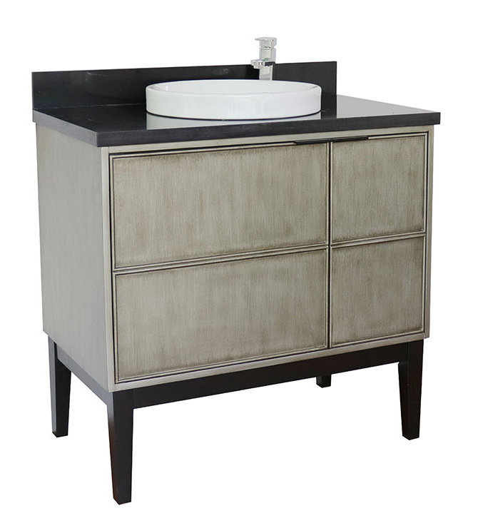 Ensemble de meuble-lavabo simple 37 po, Noir galaxie