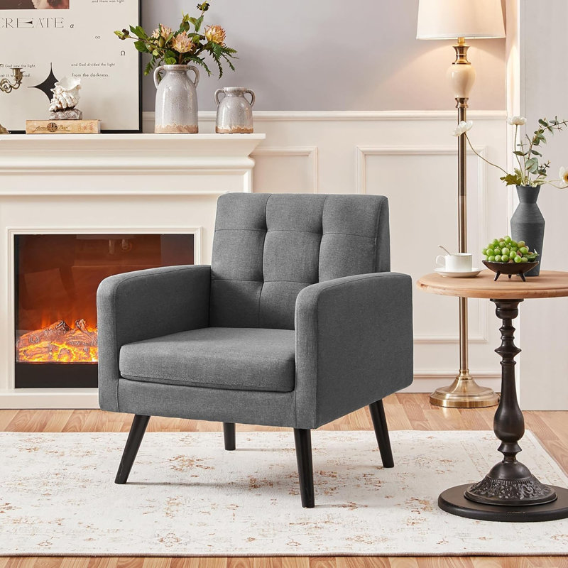 Chaises d'appoint Mid-Century, Gris