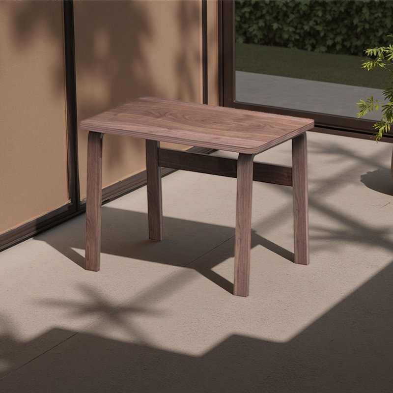 Walnut wood industrial style office desk, 29.52" H x 39.37" W x 23.62" D