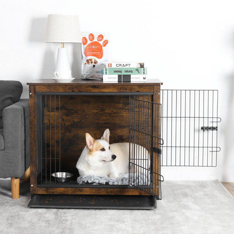 Landis Furniture Style Pet Crate with 2 Doors, 71cm H X 80.7cm W X 56.8cm D