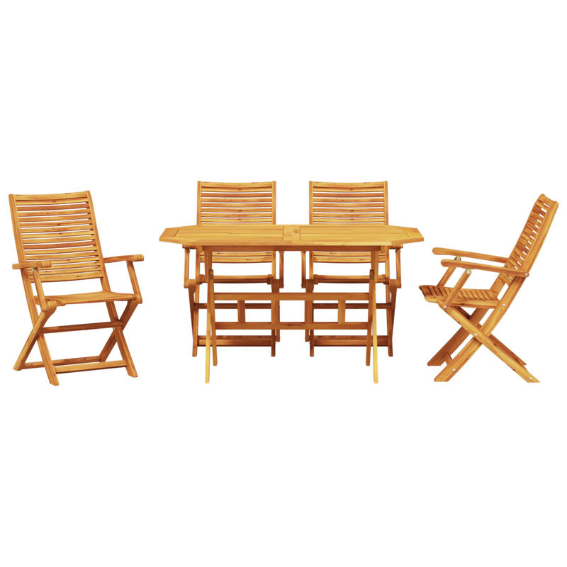 Octagonal 5 - Piece 4 - Person Outdoor Table Set