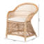 Fauteuil bohémien en rotin naturel tressé