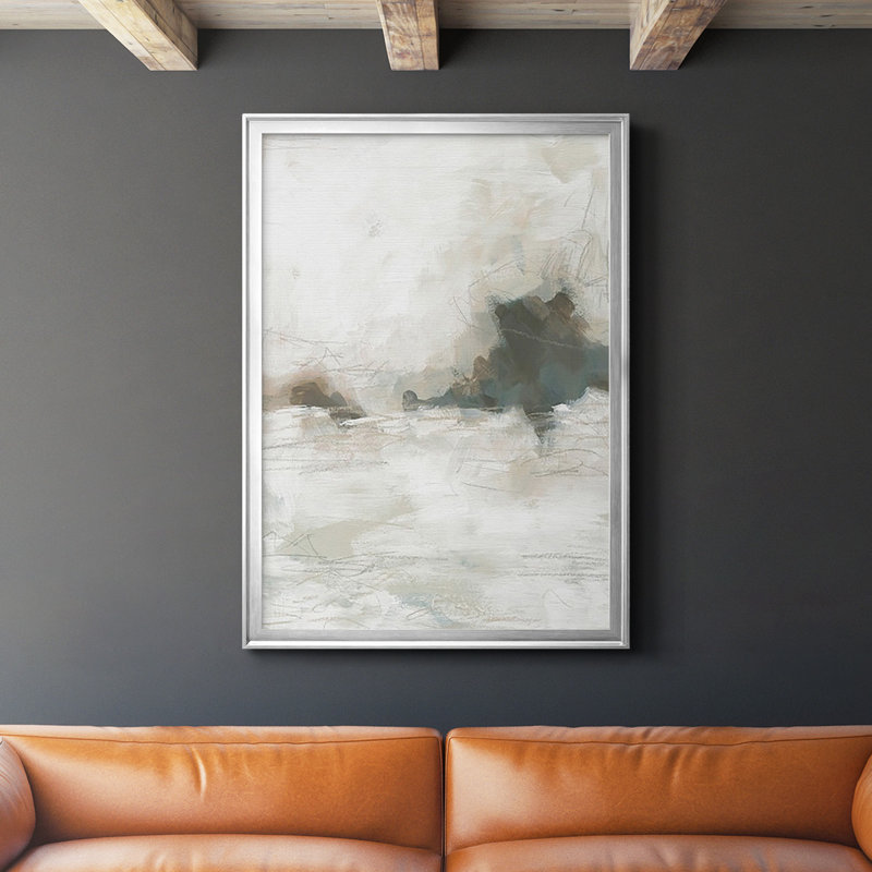Horizon Break II - reproduction de cadre photo unique, H 36,5 po x l 26,5 po, Papier avec cadre argenté, Pas de tapis