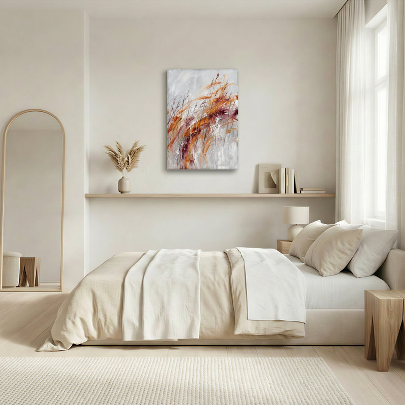 Ensemble de 1 tableau abstrait sur toile représentant de l'herbe, 24"H x 18"W, Wrapped Canvas