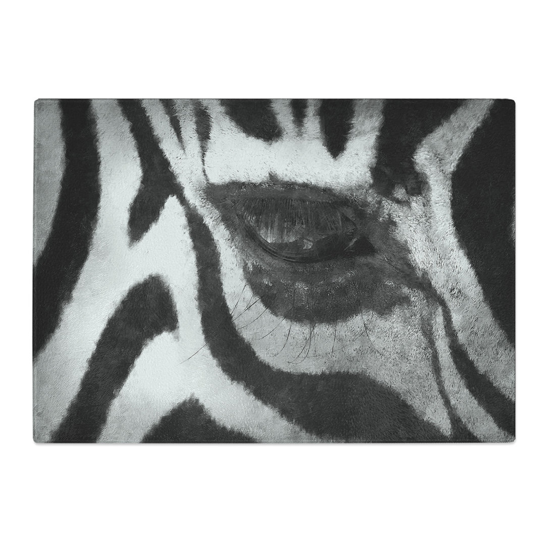 Tempered Glass the Eye of a Zebra Chopping Board