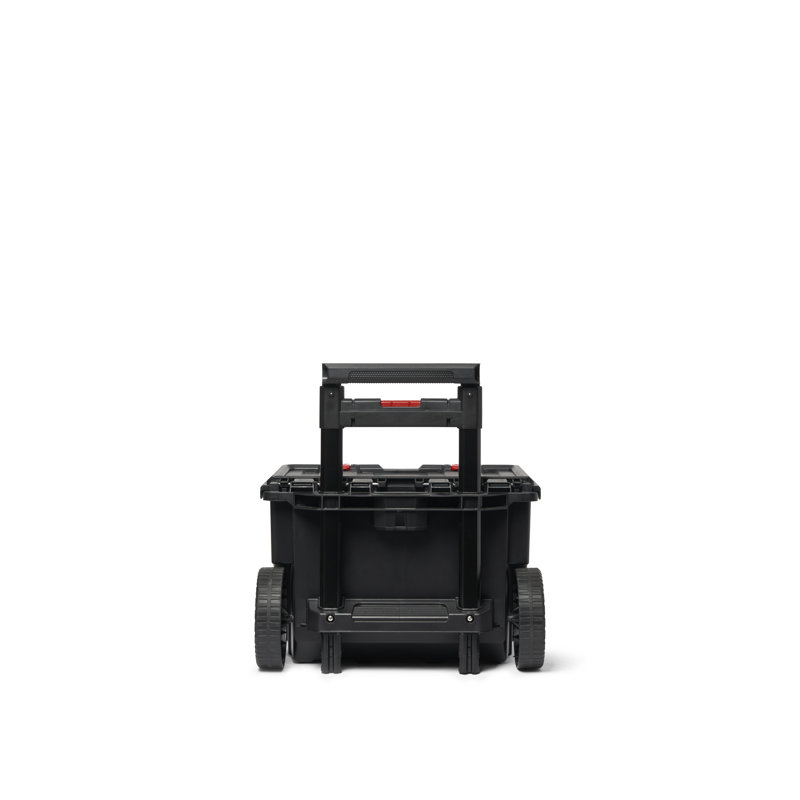 Black Resin Rolling Tool Box System with Modular Storage