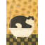 Chat dans une baignoire en fer-blanc-107116333
