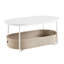 Neili Floor Shelf 39.4" W Coffee Table with Storage Fabric Basket-201564217