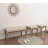 Upholstered Vanity Stool With Tufted Fabric And Rustic Wood Legs, Versatile Makeup Bench For Home