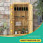 Remise de jardin moderne, armoire de rangement extérieure, remise à outils étroite avec 3 tablettes