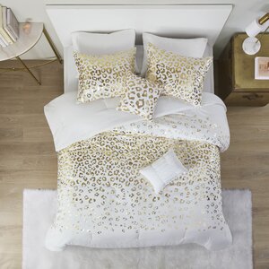 Lillie Metallic Animal Print Comforter Set