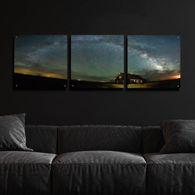 Art épique «Abandonné sur les plaines» par Darren White, verre acrylique Wal Art