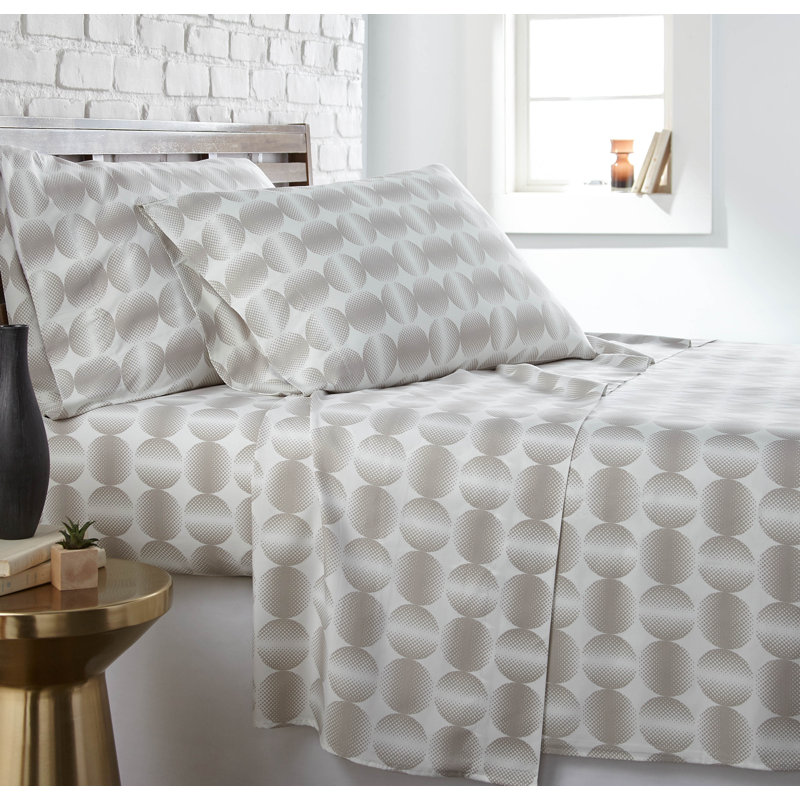 Ensemble de draps en microfibre Vilano Choice, Double, Gris