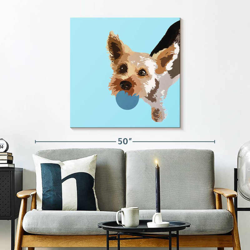 Brampt Rex On Light Blue, 30" H x 30" W