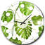 Tropical Palm Leaves II - horloge murale moderne Mid-Century-40743860