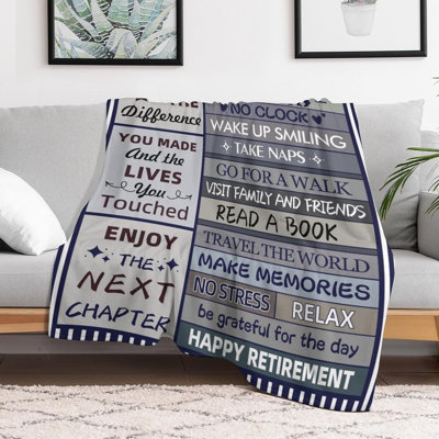 Cadeau de retraite pour hommes, meilleurs cadeaux pour hommes de retraite, idées de cadeaux de retraite heureux, cadeaux d'adieu amusants pour un collaborateur / enseignant / papa, couverture de décoration de fête de retraite 50 po x 60 po