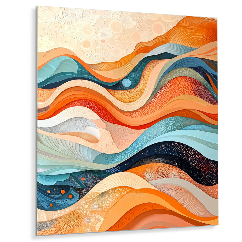 Kirkbride - Modern Waves, impression sur métal, H 20 po x l 12 po
