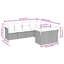 Ensemble de canapé modulaire en rotin noir 8 pièces Vidaxl