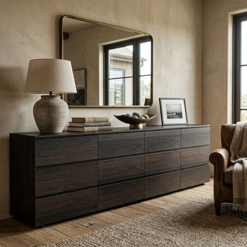 Commode 12 tiroirs, Deep Brown