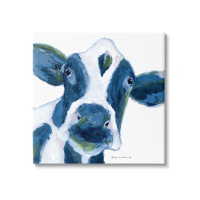 «Country Cow Face Farm Animal» par Stephanie Workman Marrott - impression sur toile tendue