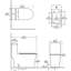 1.1/1.6 Ceramic Toilet, Elongated Bowl, White, Comfortable Height, & Accredited Shape One , Elongated, Comfort Kit