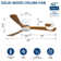 42 in. Flush Mount Ceiling Fan With Remote, Reversible Dc Motor, 3 Dark Walnut Blades