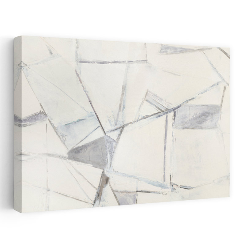 Forme géométrique moderne abstrait en verre brisé, H 24 po x l 16 po