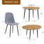 Ensemble de table et de chaises. Table de salle à manger extensible moderne en bois aggloméré. Convient pour des rassemblements de différentes tailles. Combinée avec 4 chaises de salle à manger en lin et coton gris clair à haute résilience.