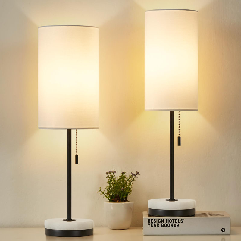 Lampe de table Dyre, Or, Blanc