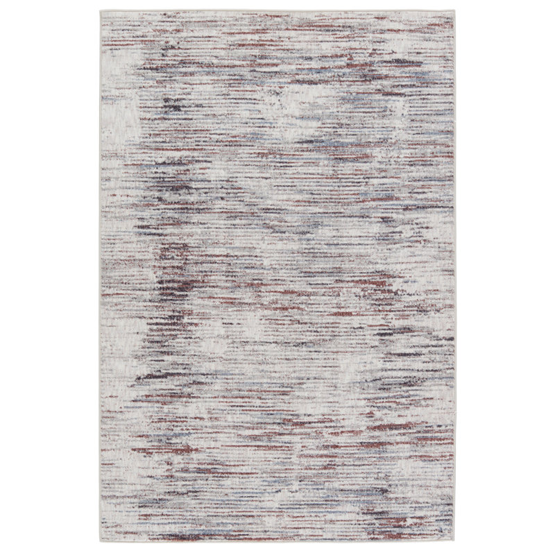 Tapis abstrait gris / bourgogne, Rectangle 8 pi x 10 pi