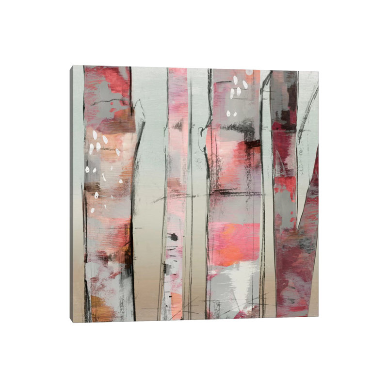 Sunset Birch II by Allison Pearce - Wrapped Canvas Painting, 45.72 cm H x 45.72 cm W x 3.175 cm D